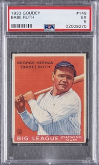 1933 Goudey #149 Babe Ruth – PSA EX 5